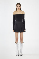Black Bardot Bodysuit
